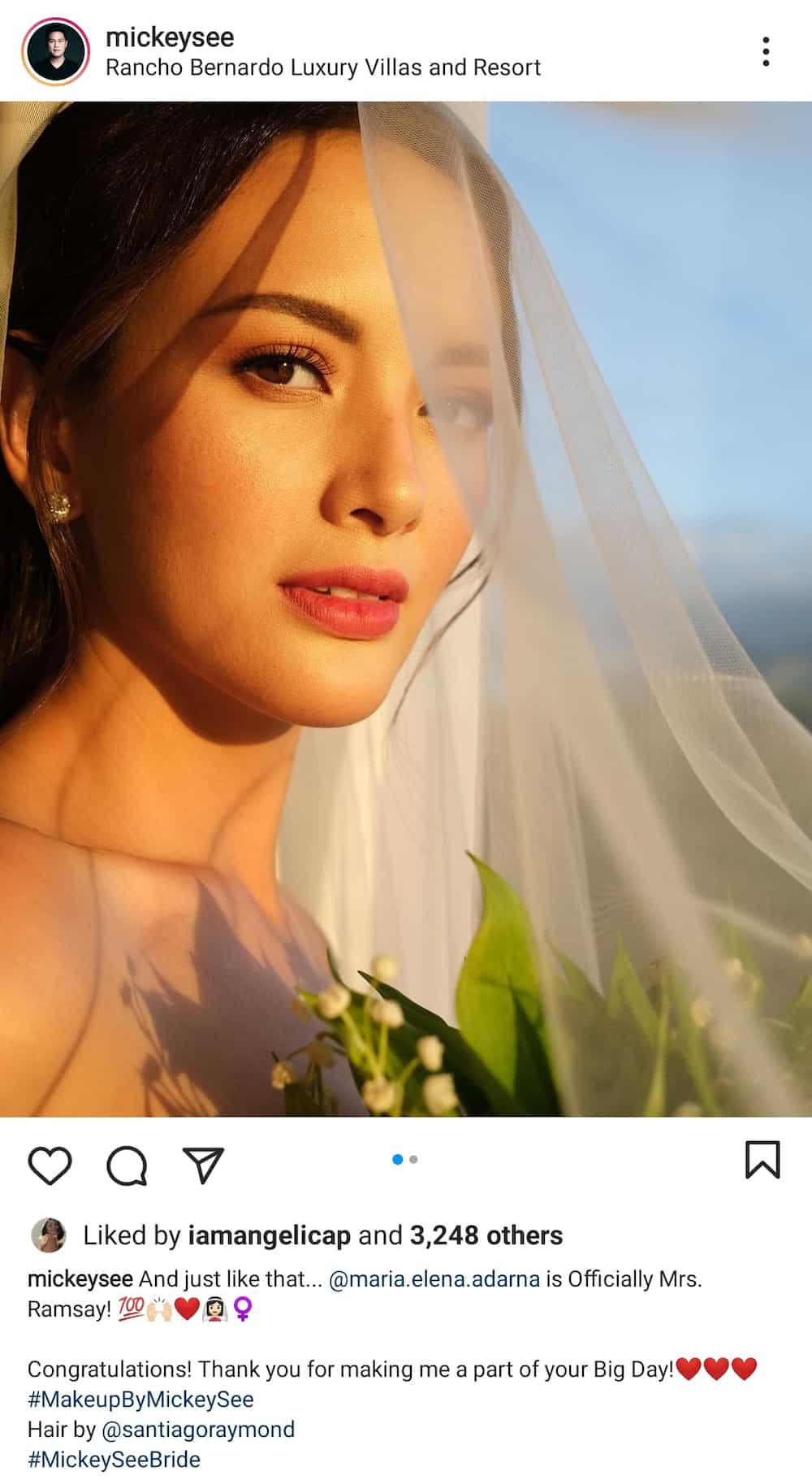 Angelica Panganiban, naispatang naka-like sa bridal photo ni Ellen Adarna