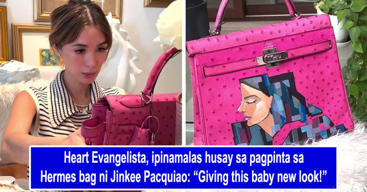 Heart Evangelista, ipinamalas husay sa pagpinta sa Hermes bag ni Jinkee  Pacquiao: “Giving this baby new look” 