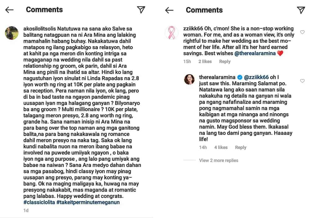 Ara Mina slams Lolit Solis' post criticizing "details" of her wedding with Dave Almarinez