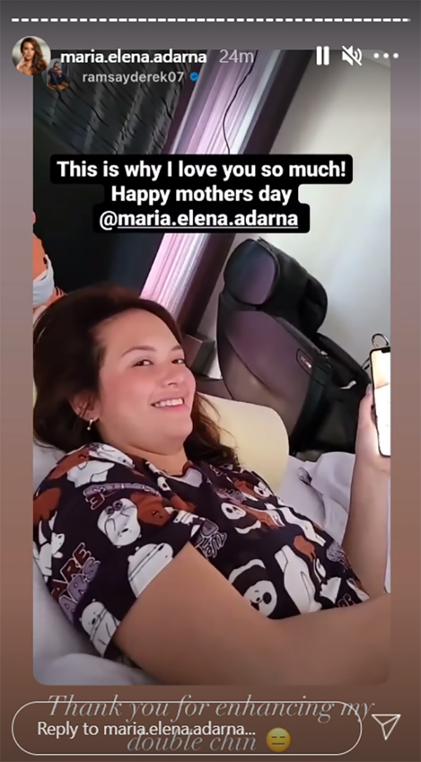 Ellen Adarna sarcastically thanks Derek Ramsay for showing her double chin