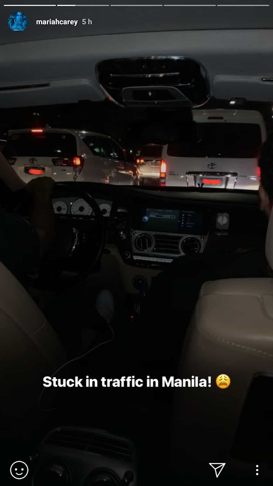 Di nakaligtas! Mariah Carey experiences Manila traffic jam on her way to her concert
