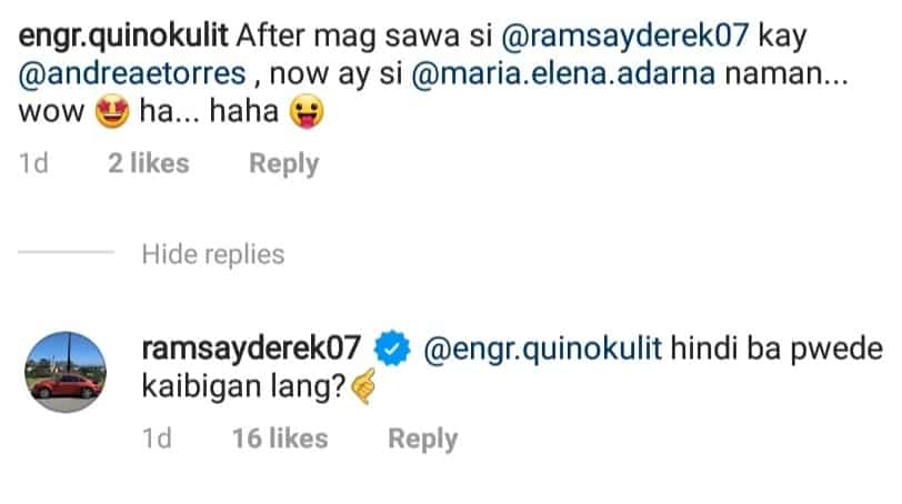 Derek Ramsay on Ellen Adarna rumor: “Hindi ba pwedeng kaibigan lang?”