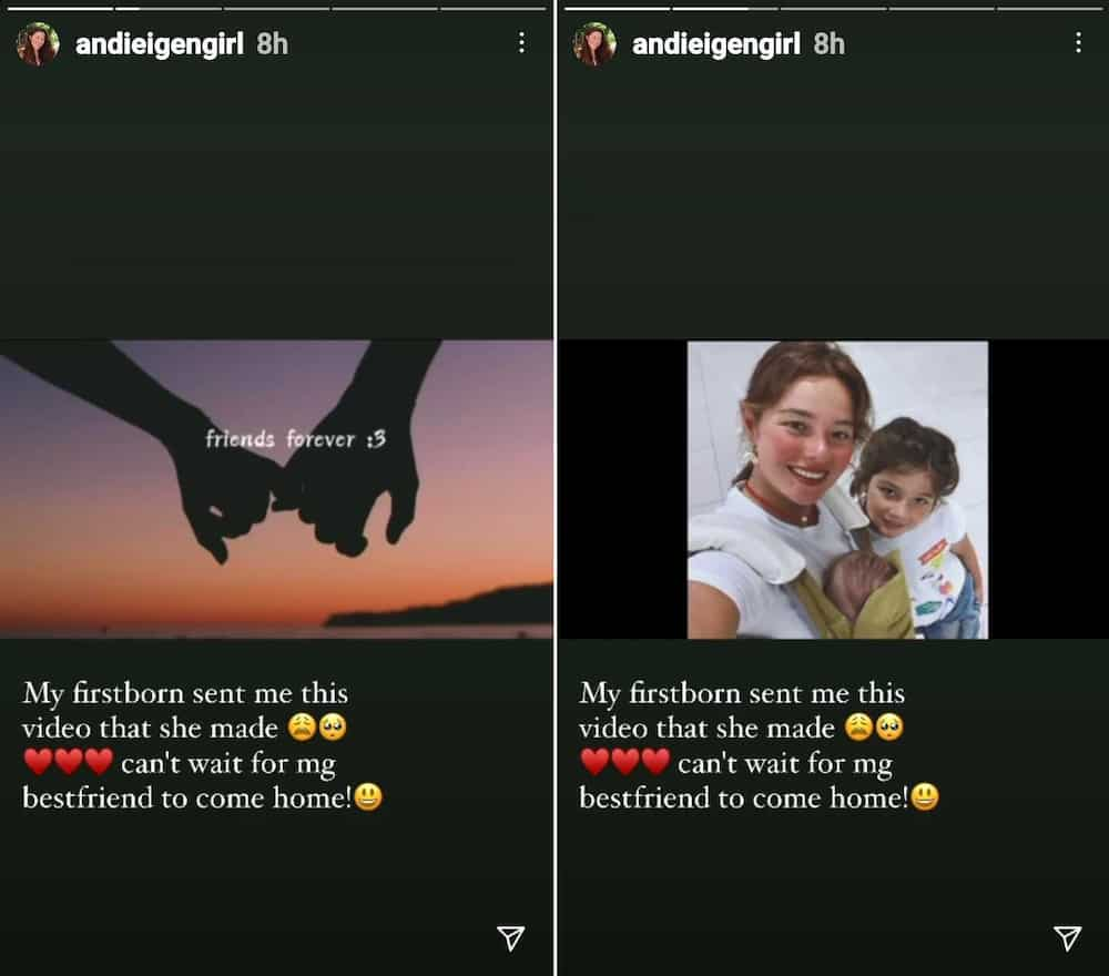 Andi Eigenmann, emosyonal dahil sa touching video na ipinadala ni Ellie sa kanya