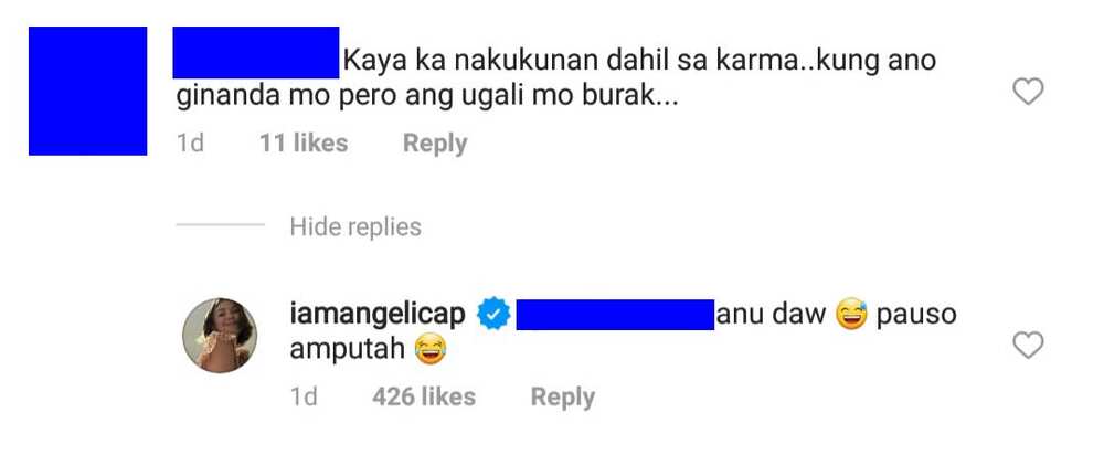 Angelica Panganiban lambasts basher who accused her of having a miscarriage Angelica Panganiban lambasts basher who accused her of having a miscarriage
