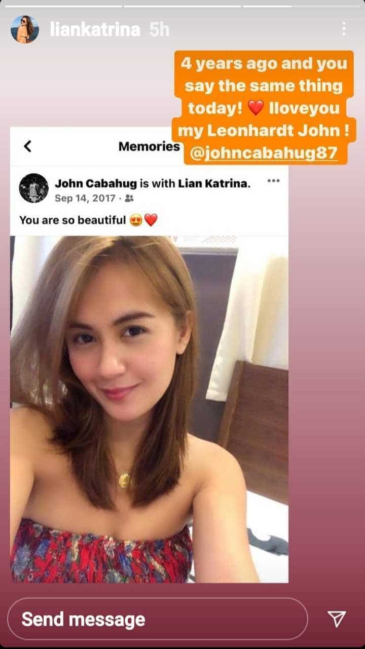 Lian Paz, binalikan ang sweet post ng partner niyang si John Cabahug 4  years ago - KAMI.COM.PH