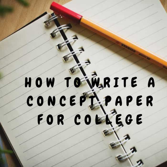 how to make a concept paper