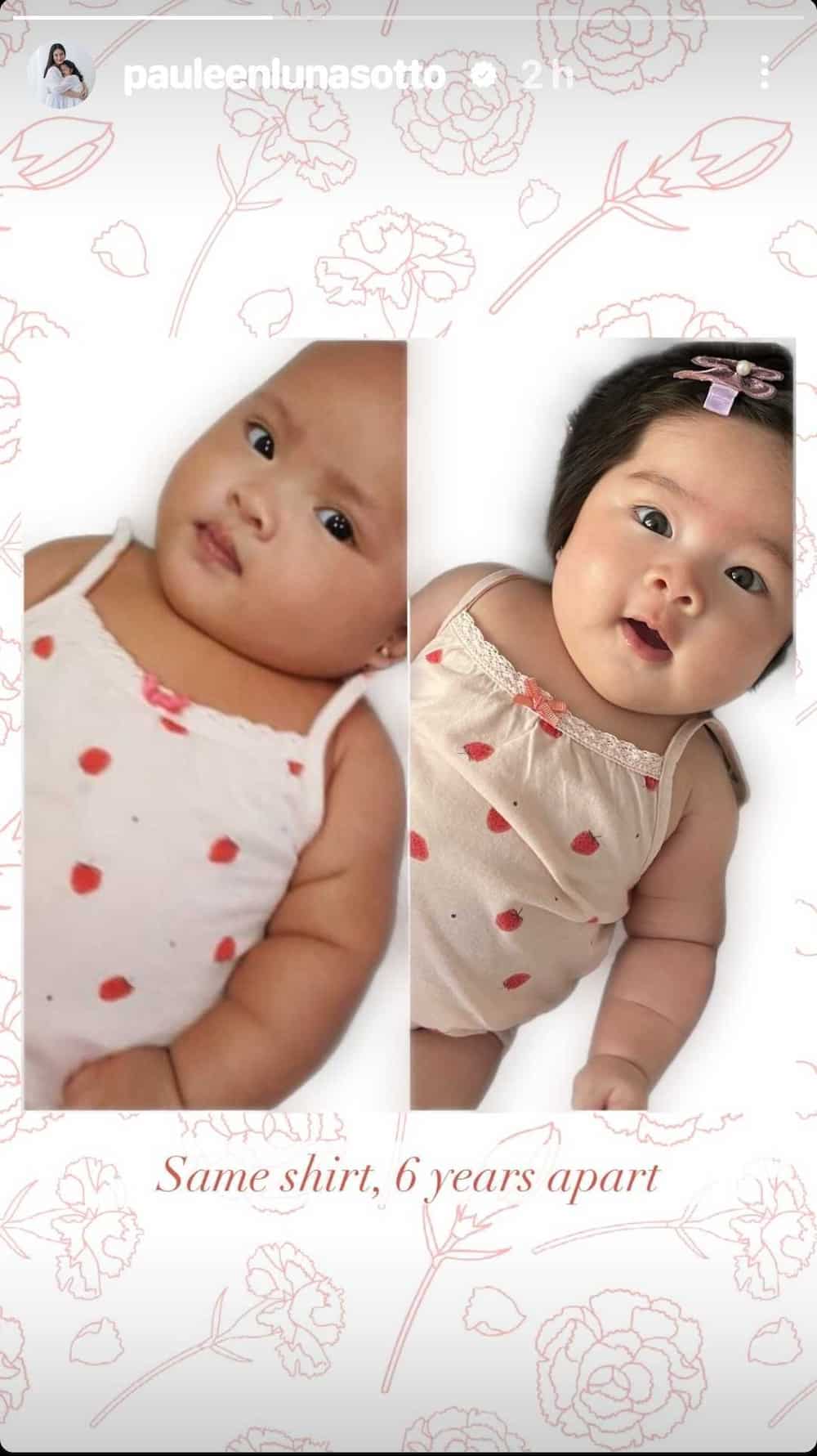 Pauleen Luna shares adorable snaps of Tali, Baby Mochi with same attire: “6 years apart”