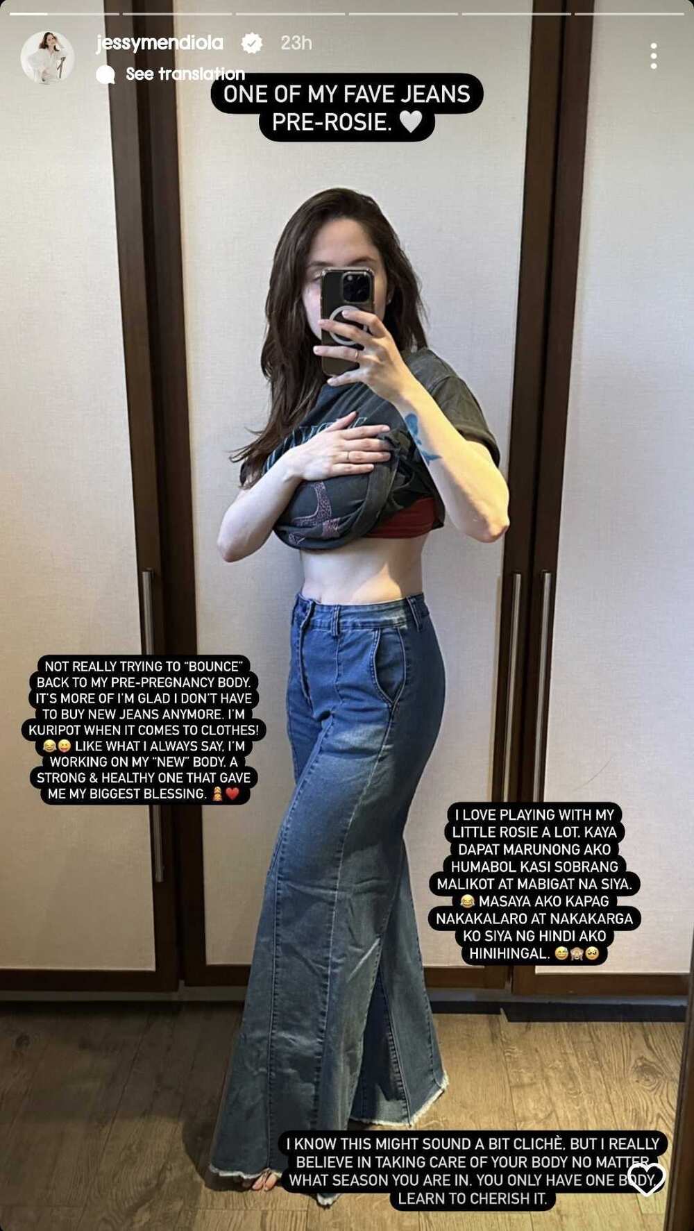 Jessy Mendiola, masayang naisuot muli ang kanyang "pre-Rosie" jeans: "I'm kuripot"