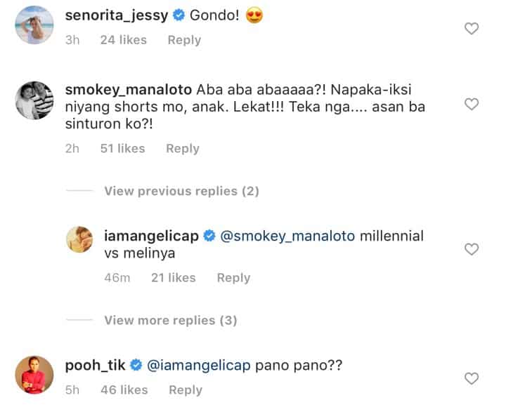 Jessy Mendiola reacts to Angelica Panganiban's post
