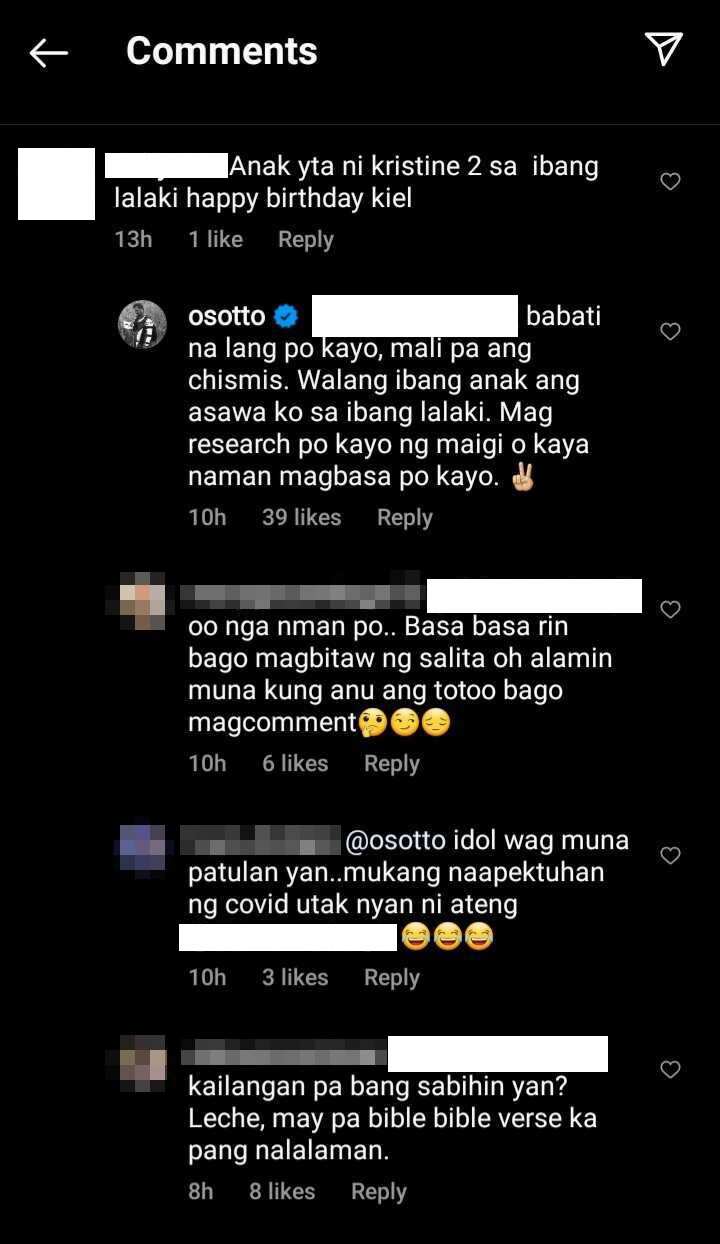 Oyo Boy Sotto, pinagsabihan ang netizen dahil sa komento nito sa anak niyang si Kiel
