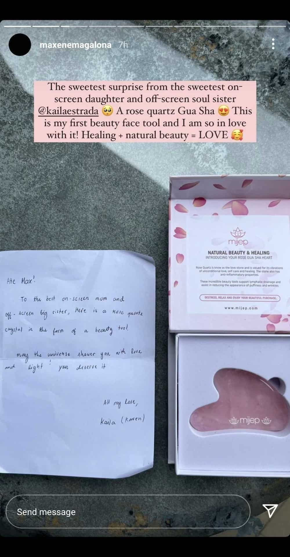 Maxene Magalona, nakatanggap ng surprise gift mula kay Kaila Estrada