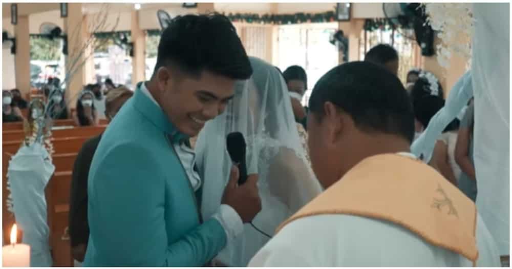 Groom na kinabahan at nagkanda-mali mali ang wedding vows, kinagiliwan ng netizens