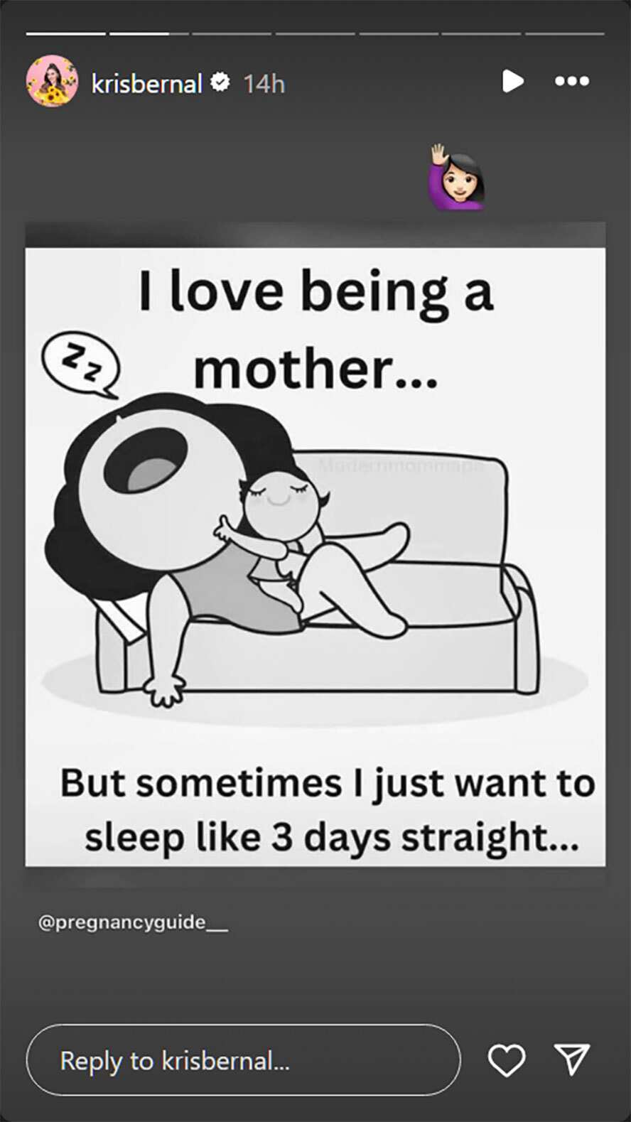Kris Bernal, nag-post ng relatable quote para sa mga ina: “I love being a mother”