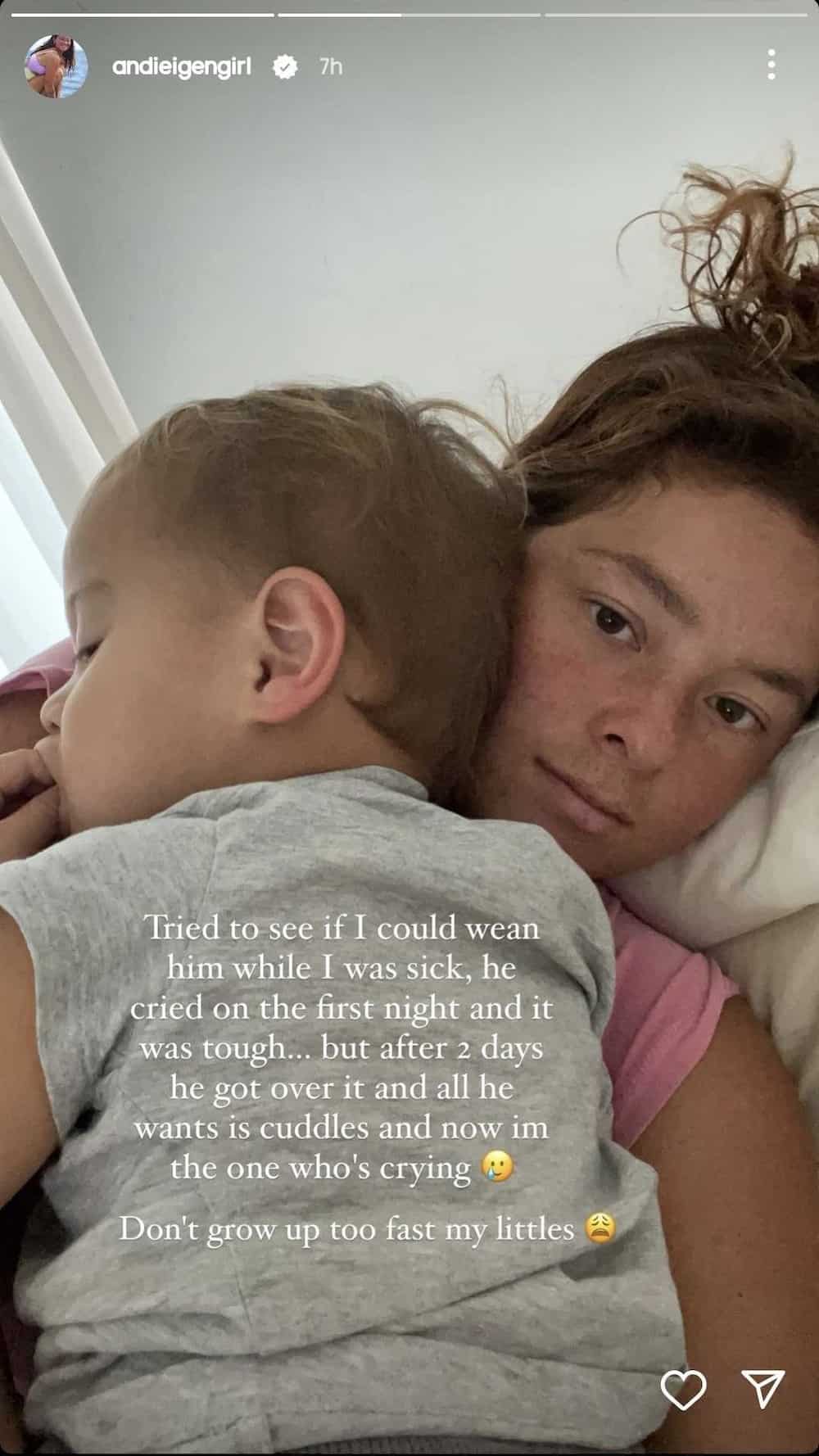 Andi Eigenmann shares emotional moment she had with her son Koa Alipayo