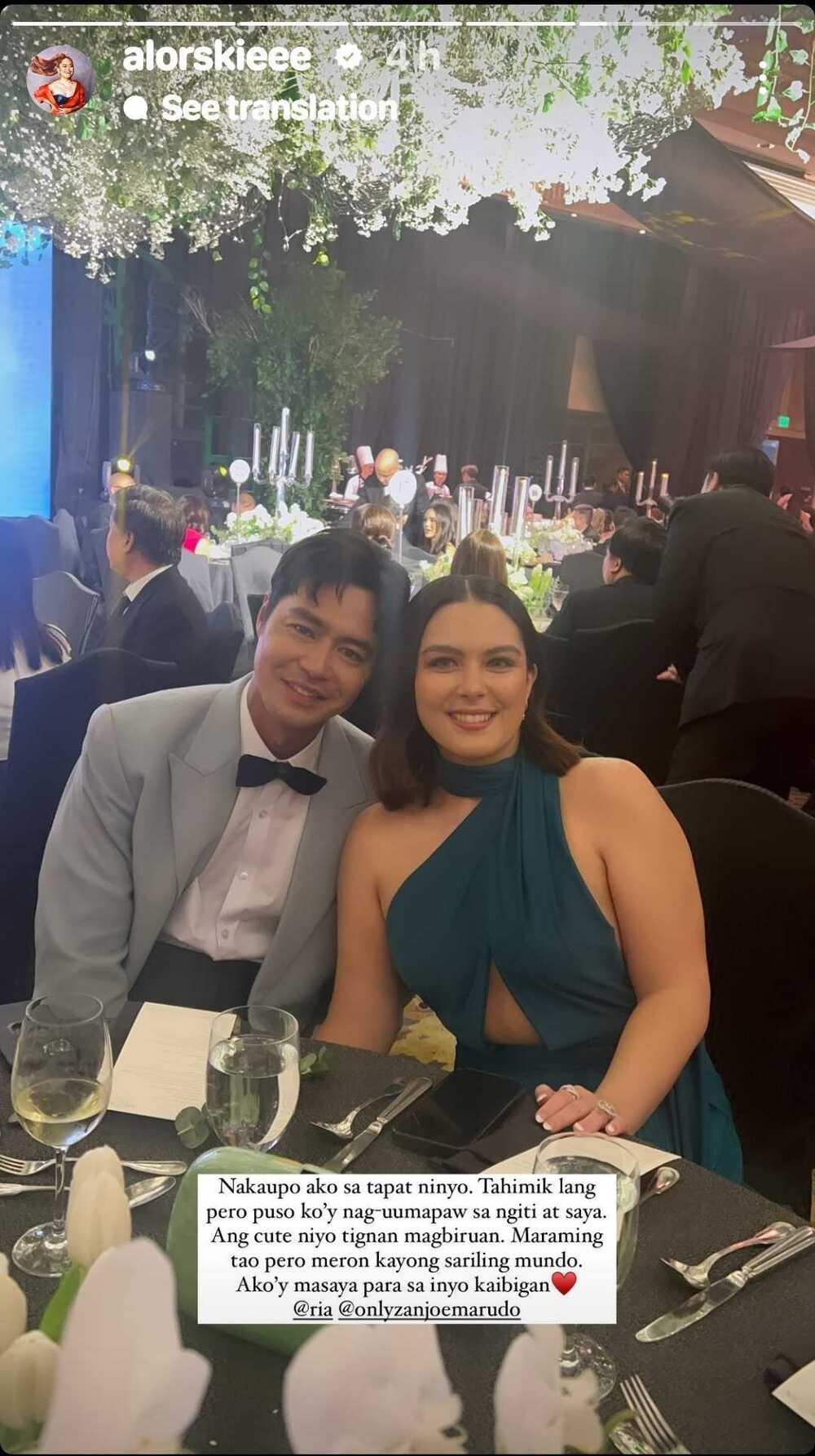 Alora Sasam naaliw sa “sariling mundo” nina Zanjoe Marudo, Ria Atayde sa ABS-CBN Ball