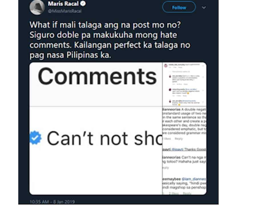 Maris Racal bursts out of anger after being bashed for her ‘wrong’ grammar