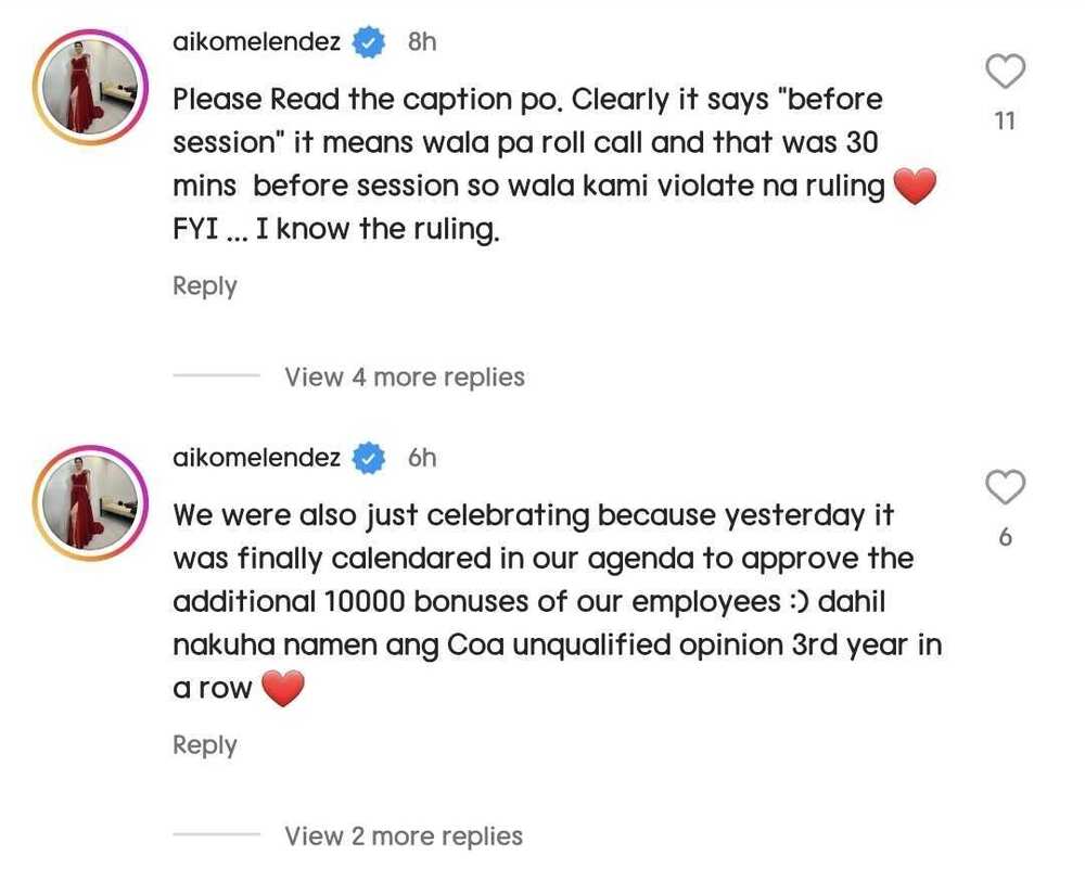 Aiko Melendez defends TikTok video taken before the session: "I know the ruling"