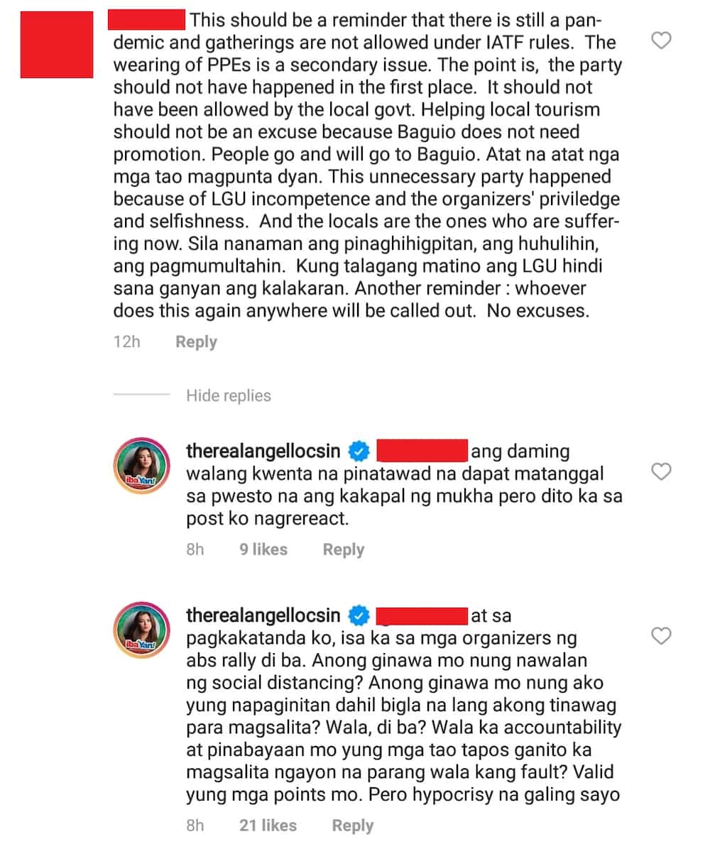 Angel Locsin calls out ABS-CBN rally organizer for criticizing Baguio mayor