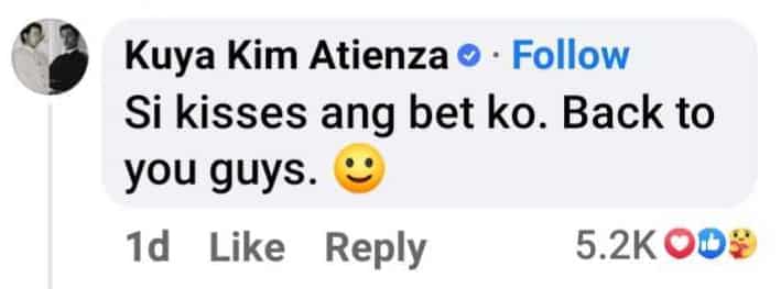 Kuya Kim Atienza reacts to GMA News’ post on MUP 2021: “Si Kisses ang bet ko”