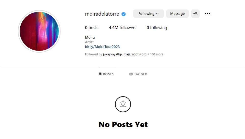 Moira dela Torre, wiped out ang lahat ng Instagram post