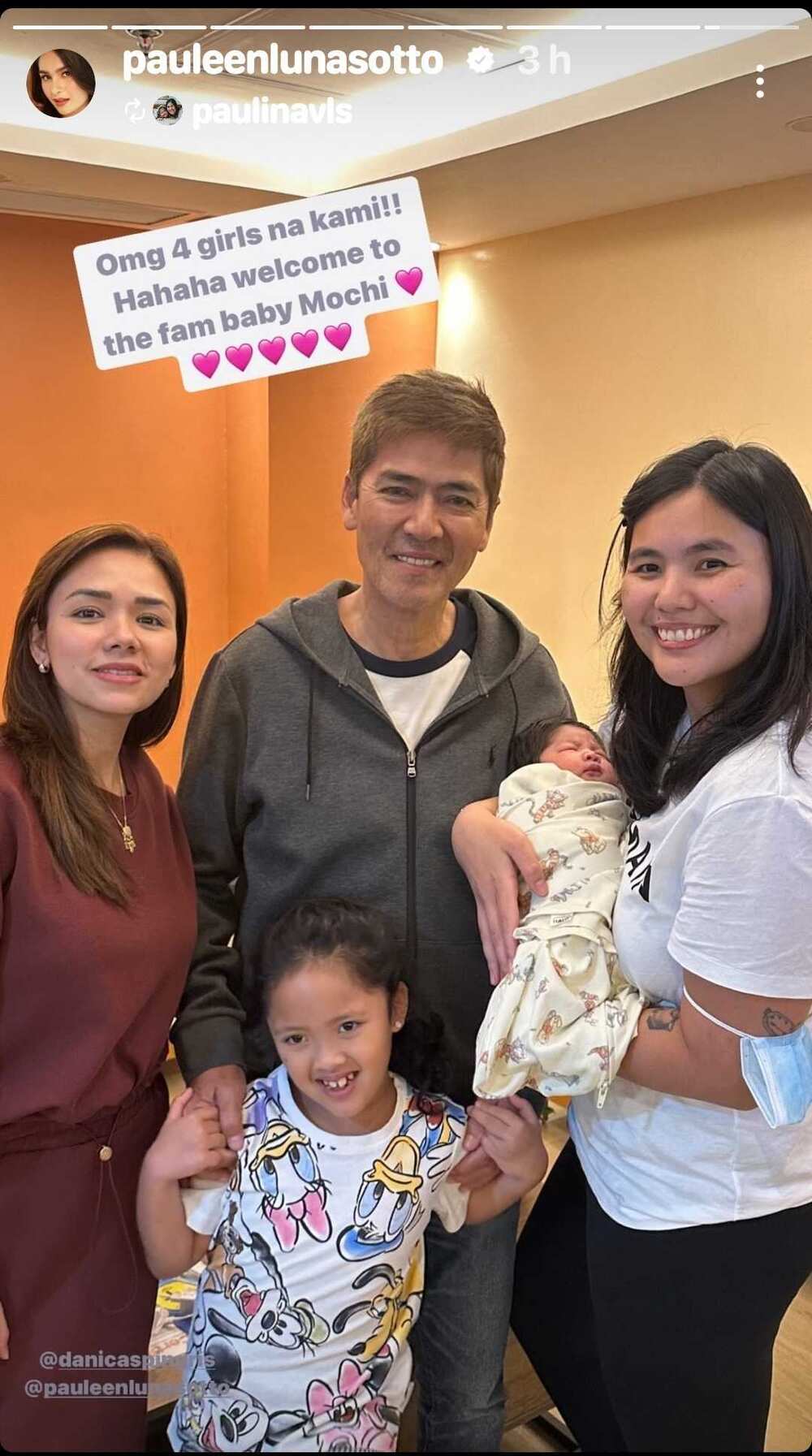 Paulina Sotto shares lovely snap with dad Vic Sotto, sisters Danica, Tali, Mochi