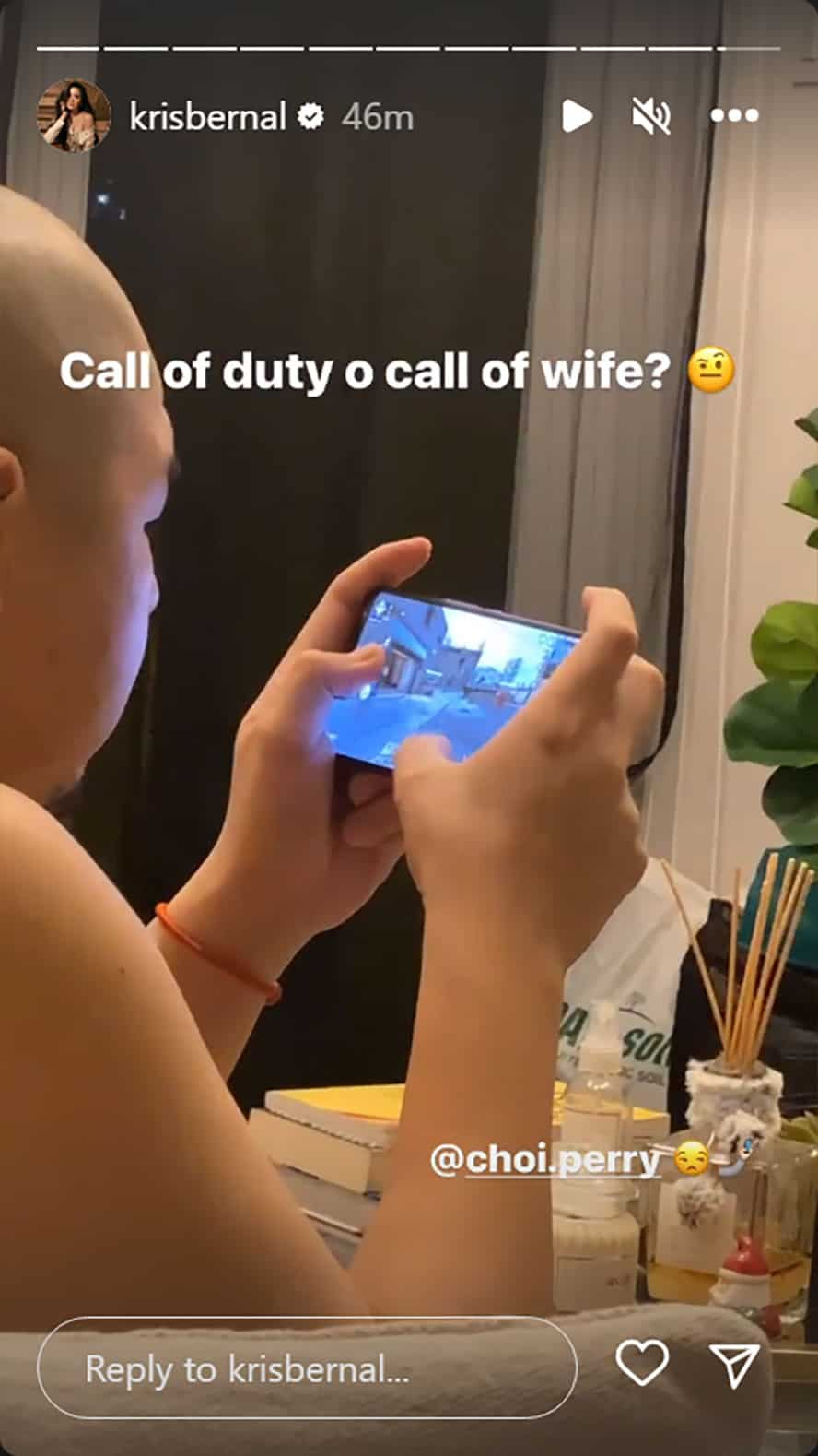 Kris Bernal, nahuli ang asawang si Perry Choi na naglalaro ng ‘Call of Duty’