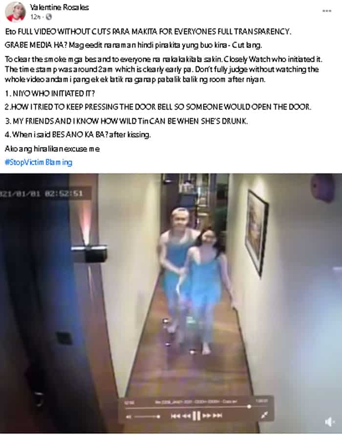 Suspect with Dacera in CCTV kissing video airs sentiment on FB, "Ako ang hinalikan excuse me"