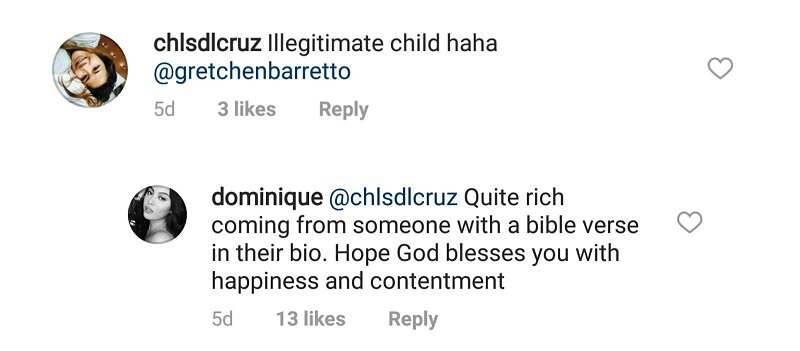 Dominique Cojuangco responds to netizen who called her ‘illegitimate child’