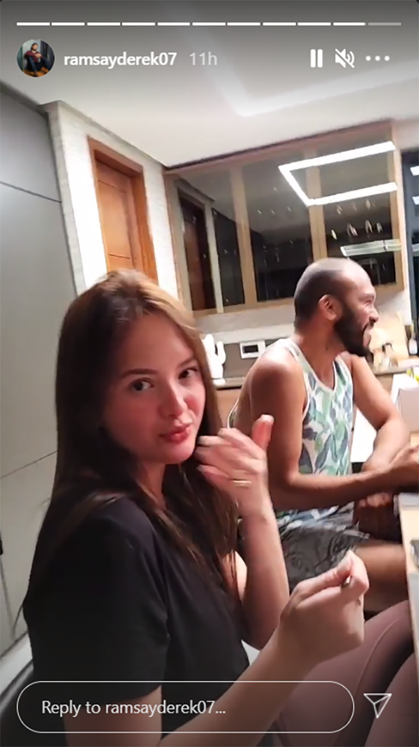 Derek Ramsay on Ellen Adarna's comment about son, Austin Ramsay: "May sumingit na naman dito"