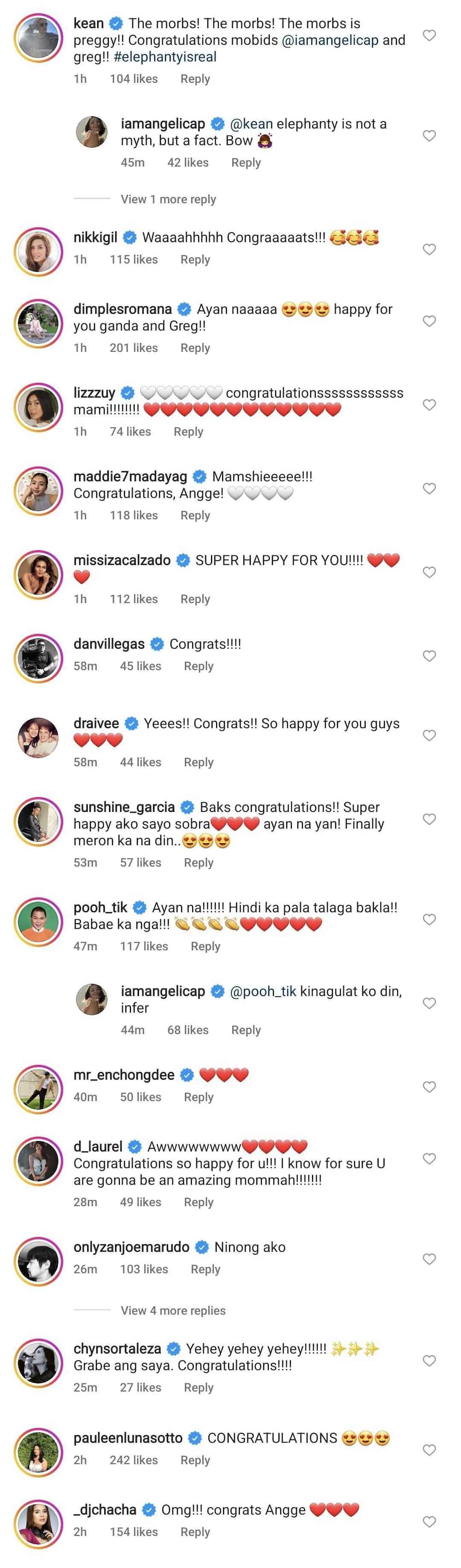 Celebrities react to Angelica Panganiban's pregnancy reveal on social media Celebrities react to Angelica Panganiban's pregnancy reveal on social media