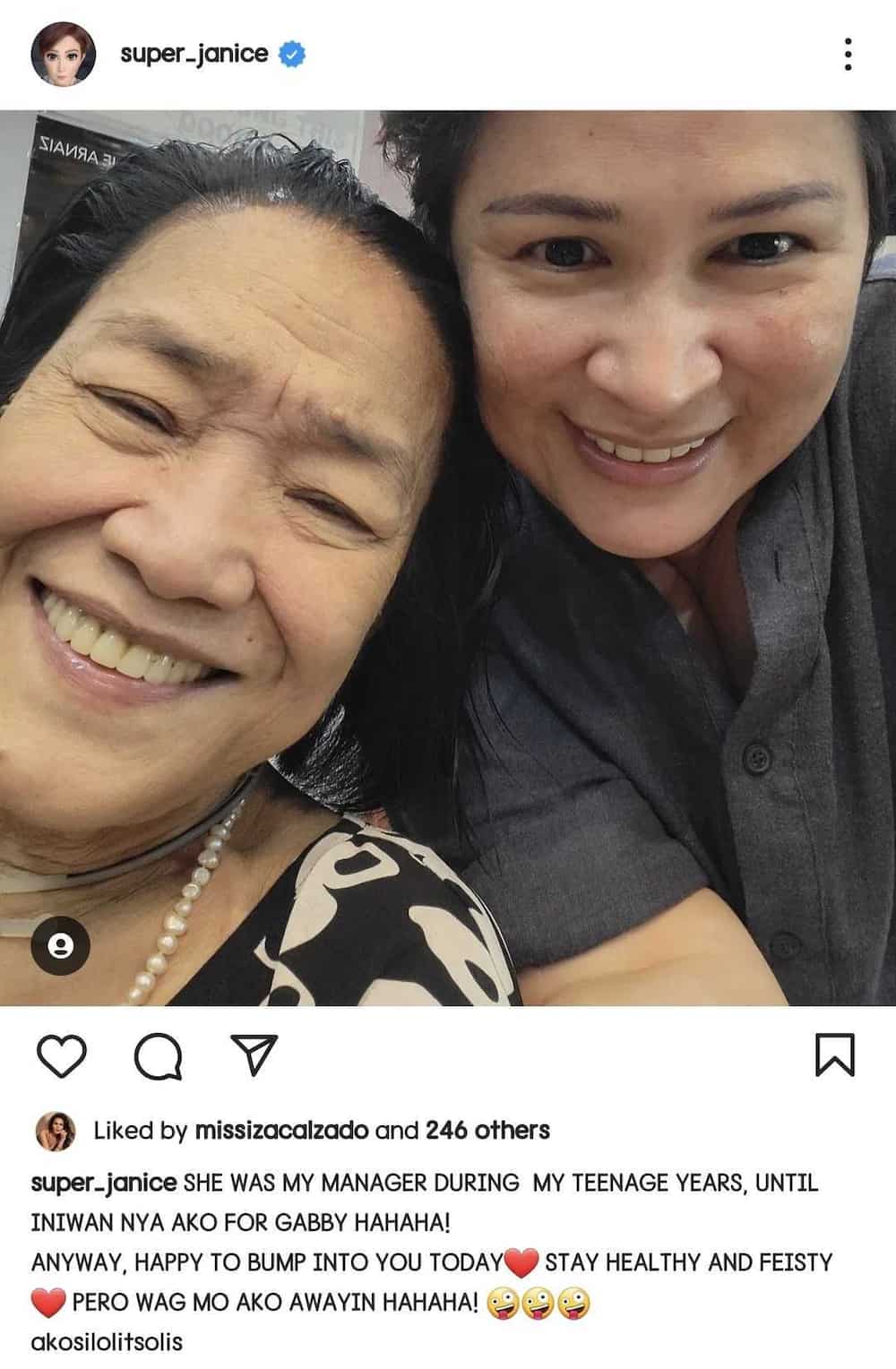 Janice de Belen, nag-post ng selfie kasama si Lolit Solis: "Wag mo ako awayin"