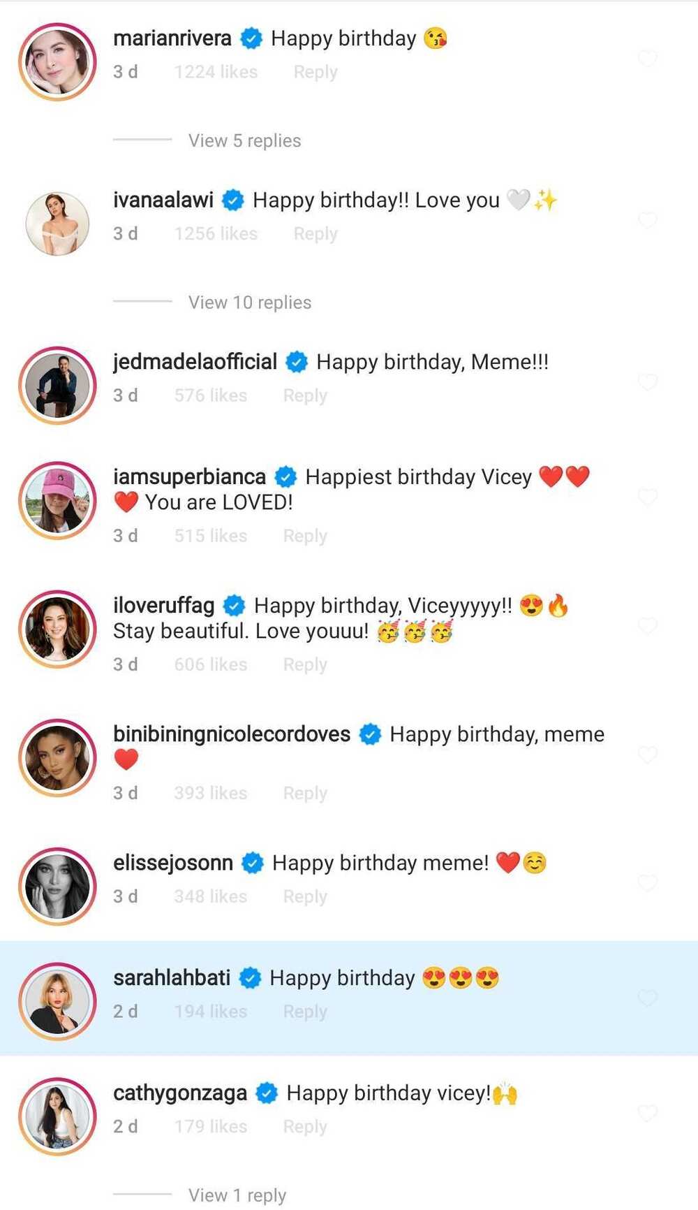 Ivana Alawi, Marian Rivera, other celebs send sweet birthday messages to Vice Ganda