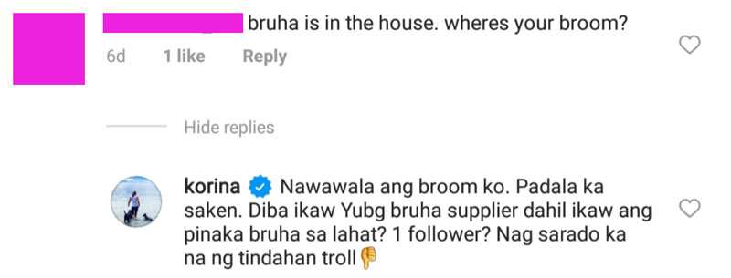 Korina Sanchez in war mode with "bruha" basher: "Nawawala ang broom ko"