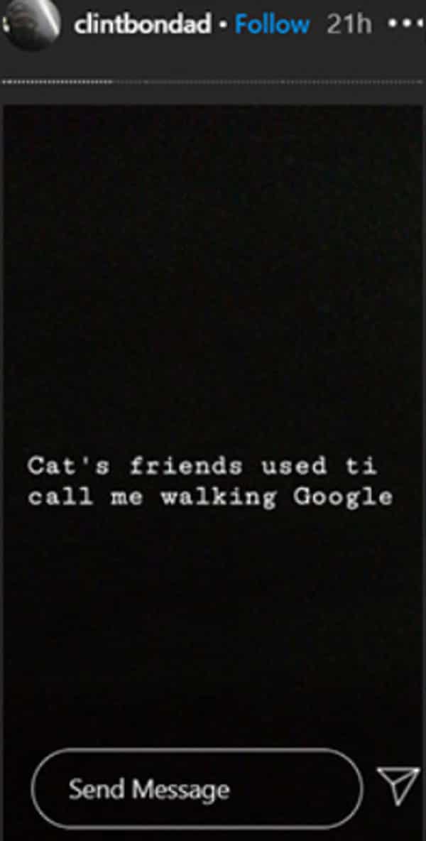 Clint Bondad drops name of "Cat" in his latest IG saga
