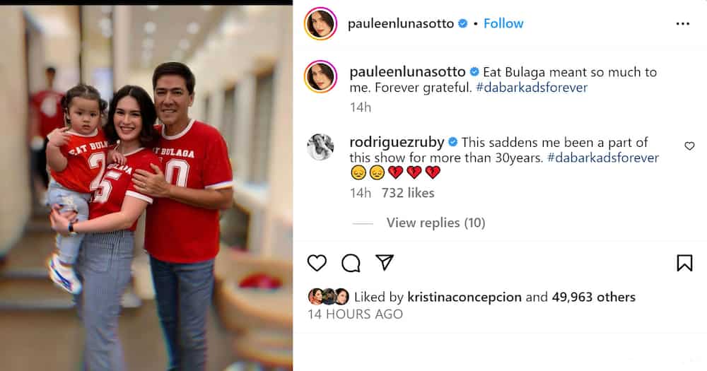 Ruby Rodriguez, nalungkot sa nangyari sa Eat Bulaga: “Been a part of this show for more than 30years” Ruby Rodriguez, nalungkot sa nangyari sa Eat Bulaga: “Been a part of this show for more than 30years”