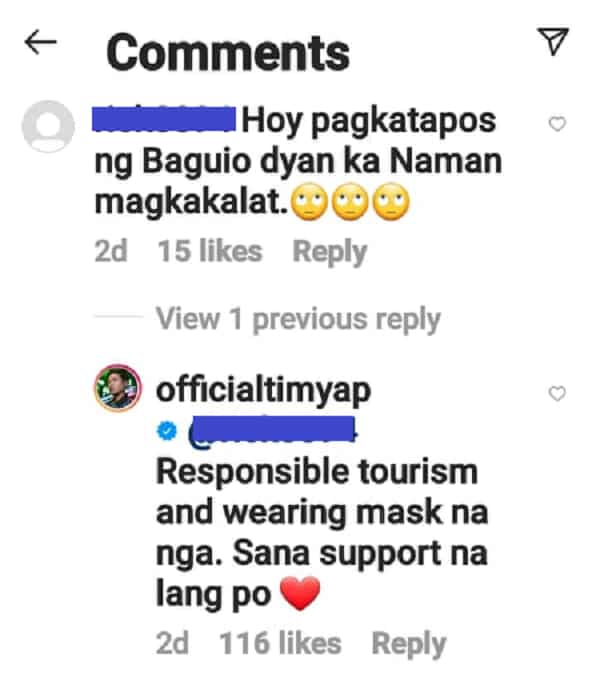 Tim Yap shuts down basher of his vacation photo in Batangas