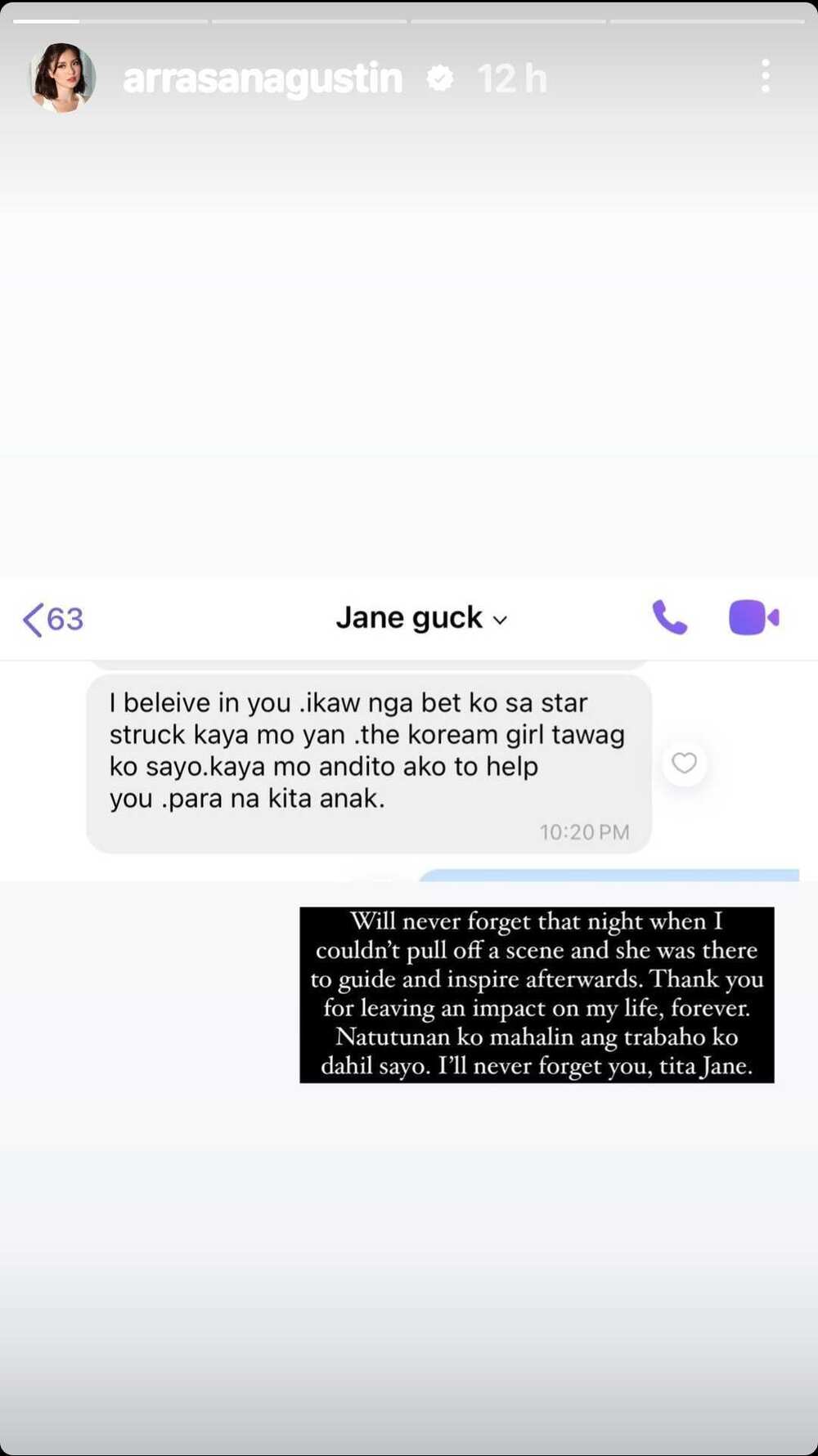 Arra San Agustin, ipinakita ang supportive message na natanggap mula kay Jaclyn Jose