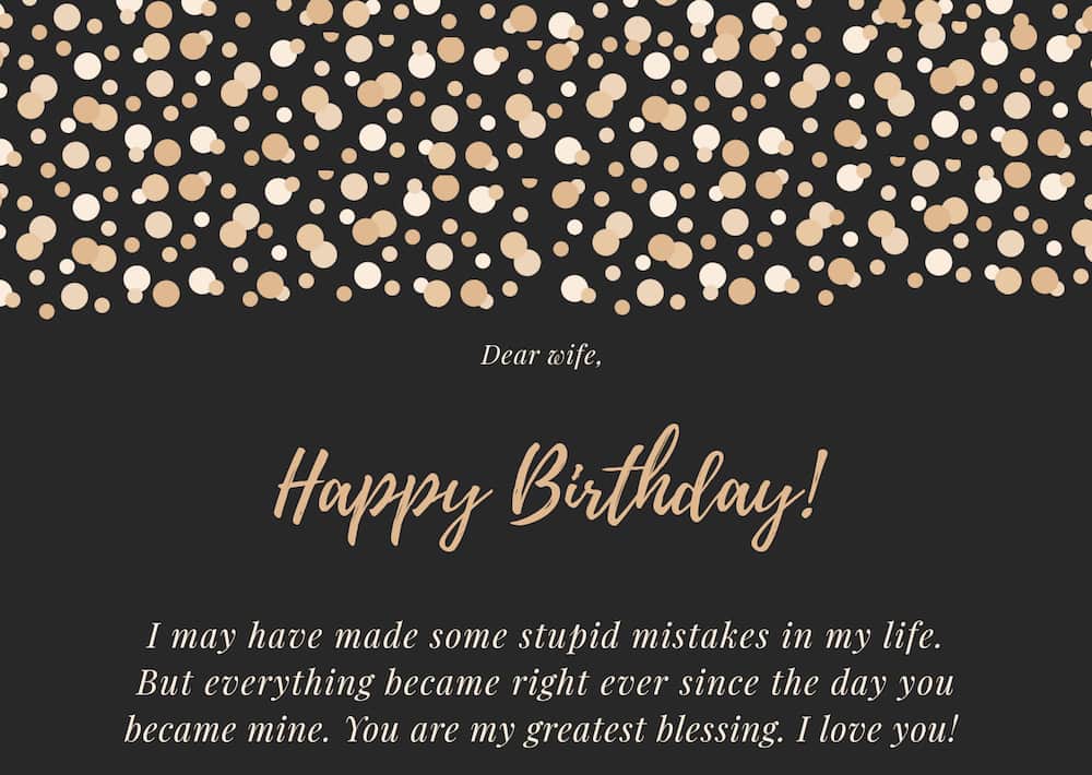 Birthday message for wife
