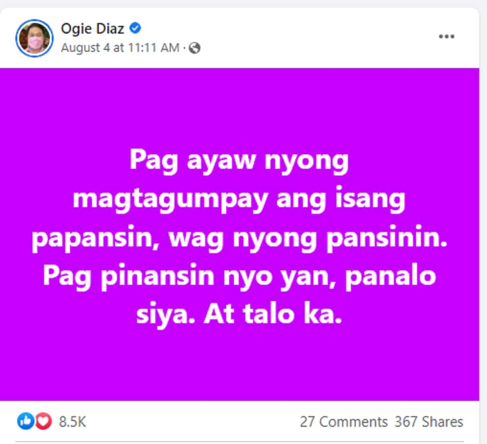 Ogie Diaz/facebook.com/ogie.diaz.5