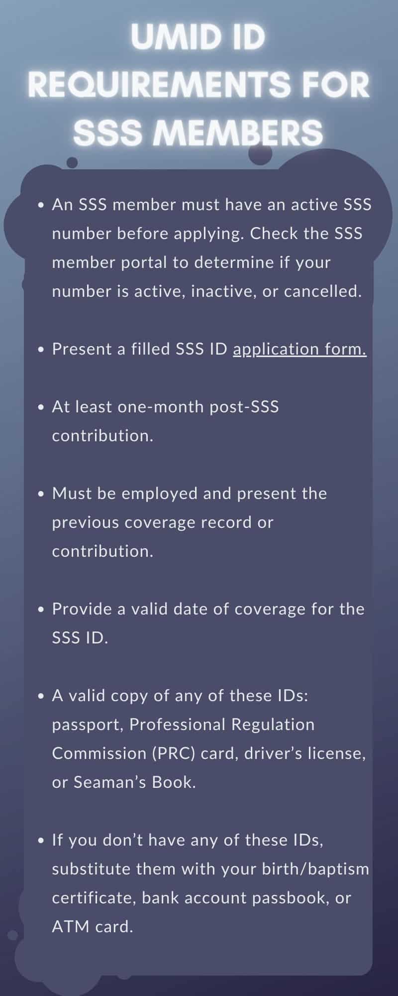 UMID ID requirements for SSS members