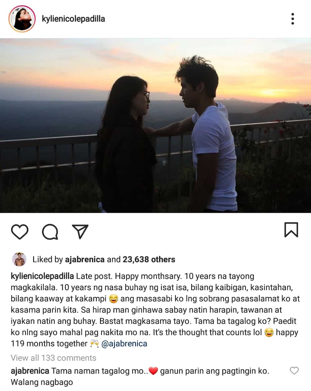 Kylie Padilla, Aljur Abrenica exchange sweet messages on their "monthsary"
