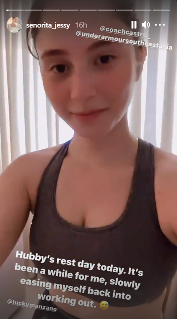 Jessy Mendiola shares funny video of Luis Manzano being a couch potato as she works out
