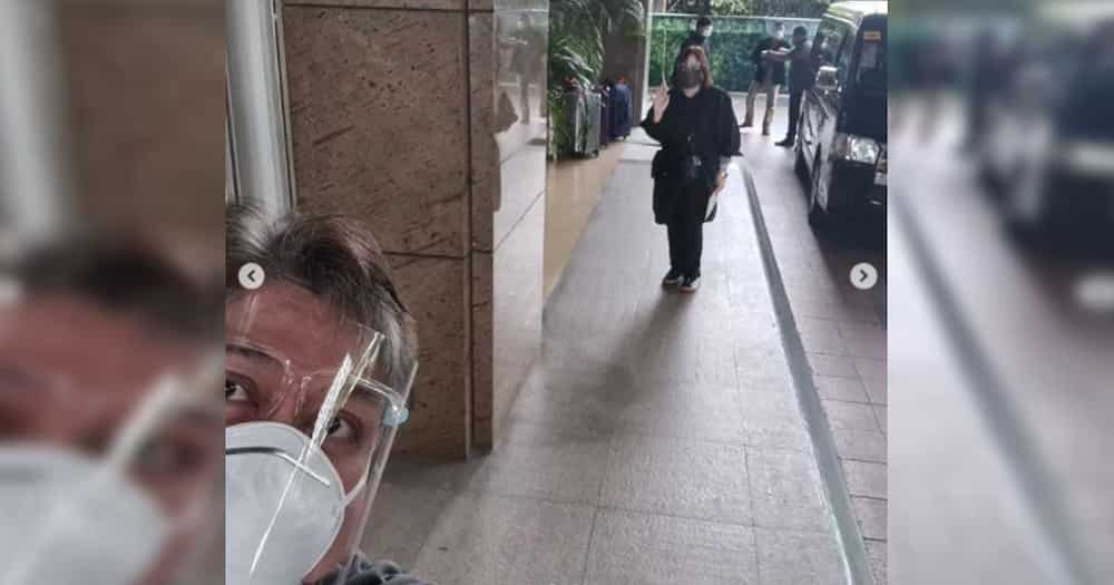 Pics ni Kiko na di malapitan si Sharon dahil nasa quarantine, viral: "So near yet so far"