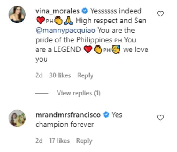 Jinkee Pacquiao’s twin sister reacts to Manny Pacquiao’s loss: “Mabuhay ka”
