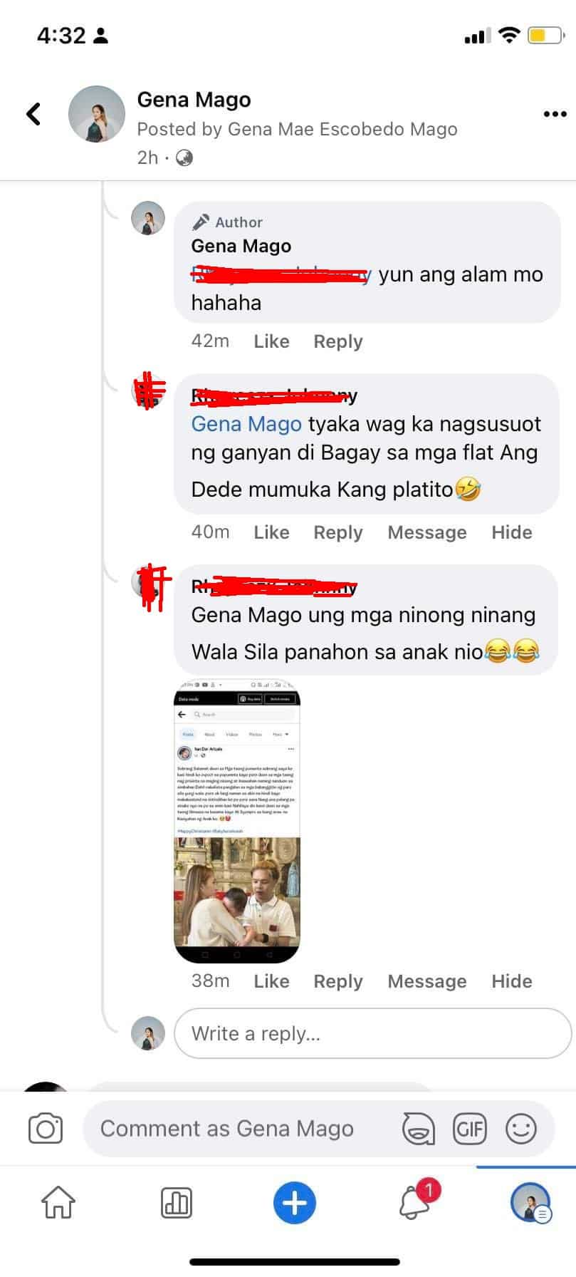 Xander Arizala’s partner Gena Mago slams netizen who bashed her ...
