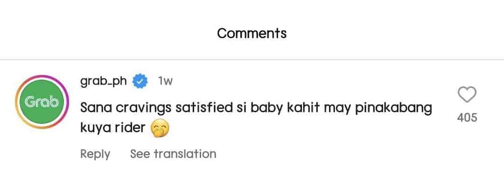 Grab rider na kinabahan sa "buntis po ako" na text ng customer, kinagiliwan Grab rider na kinabahan sa "buntis po ako" na text ng customer, kinagiliwan