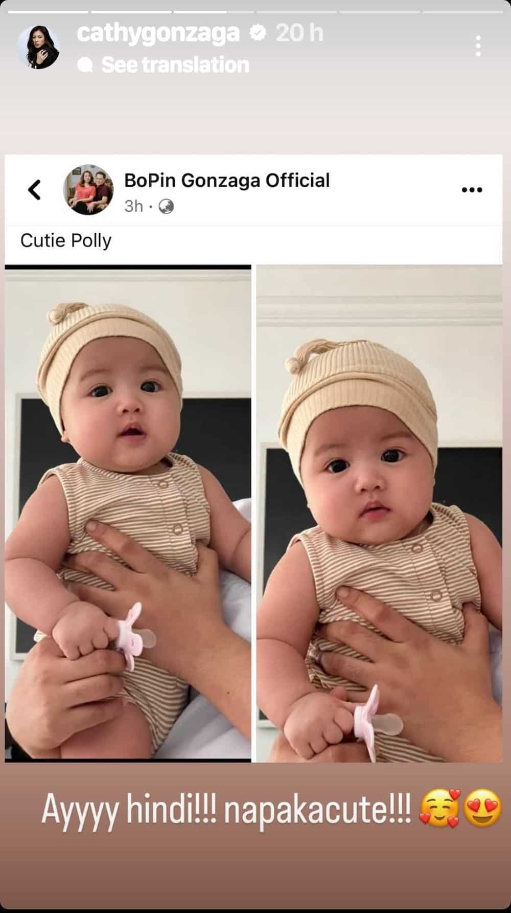 Alex Gonzaga gushes over Toni Gonzaga’s daughter Polly: “Napaka-cute”